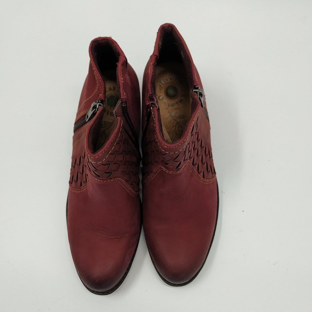 Earth Origins Women Leather Zip Up Ankle Boots Size 7… Gem